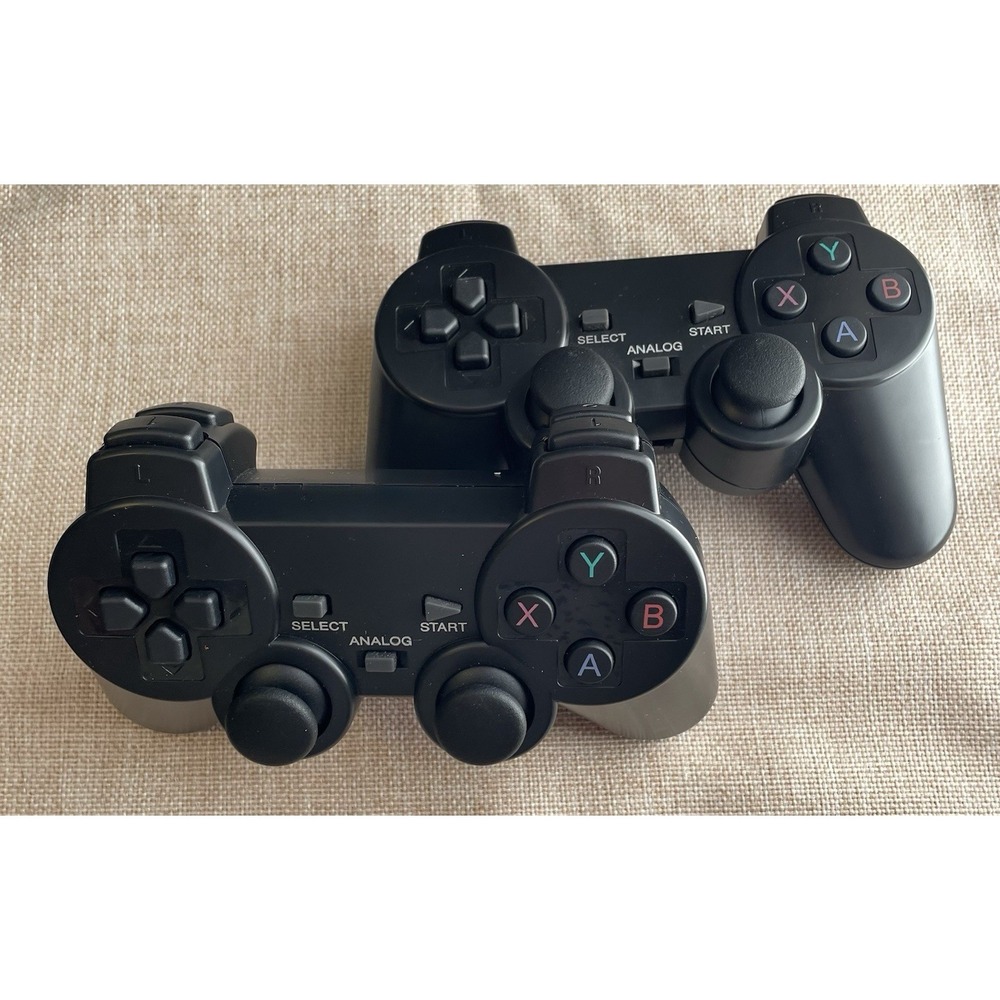 Wireless PS2 Style Controllers 2 Pack Dual Analog Gamepads w/ Receiver Tested - Picture 2 of 7